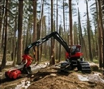 Две линии распиловки круглого леса